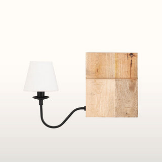 Wooden Bookshelf Lamp with White Shade in Lighting from Oriana B. www.orianab.com