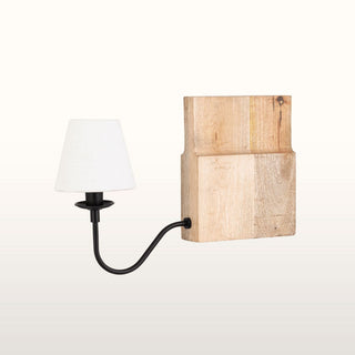 Wooden Bookshelf Lamp with White Shade in Lighting from Oriana B. www.orianab.com